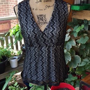I.N. Studio XL Black Lace Top